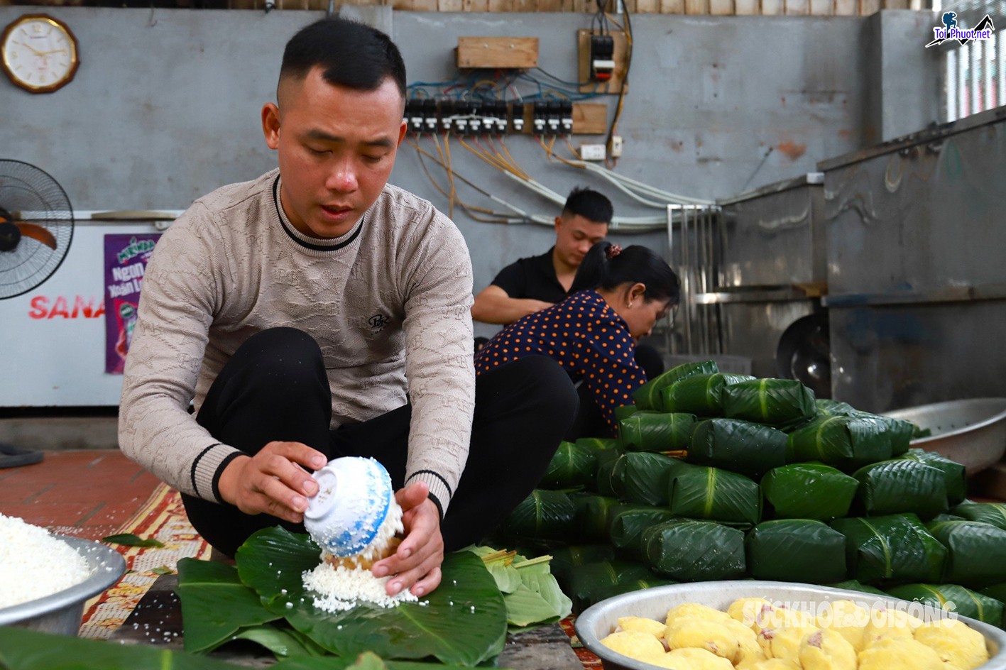 Bánh chưng Tranh Khúc thơm ngon đặc trưng vào những ngày lễ tết