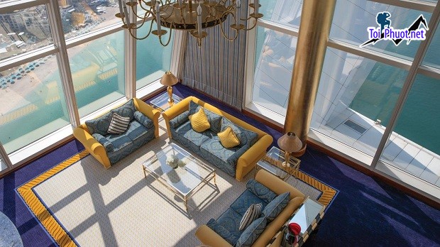 Khách sạn Dubai Burj Al Arab ược mệnh danh là một trong những khách sạn xa xỉ nhất thế giới (4)