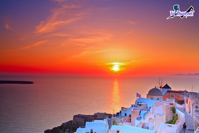 view hoàn hảo Du thuyền Hoàng hôn Santorini chuyến du ngoạn vào buổi tối (1)