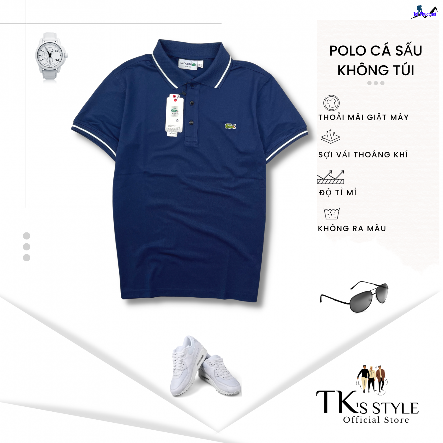Cửa hàng bán áo thun Thái Lan Mỹ Tho Tiền Giang nam nữ cá sấu, poly polo