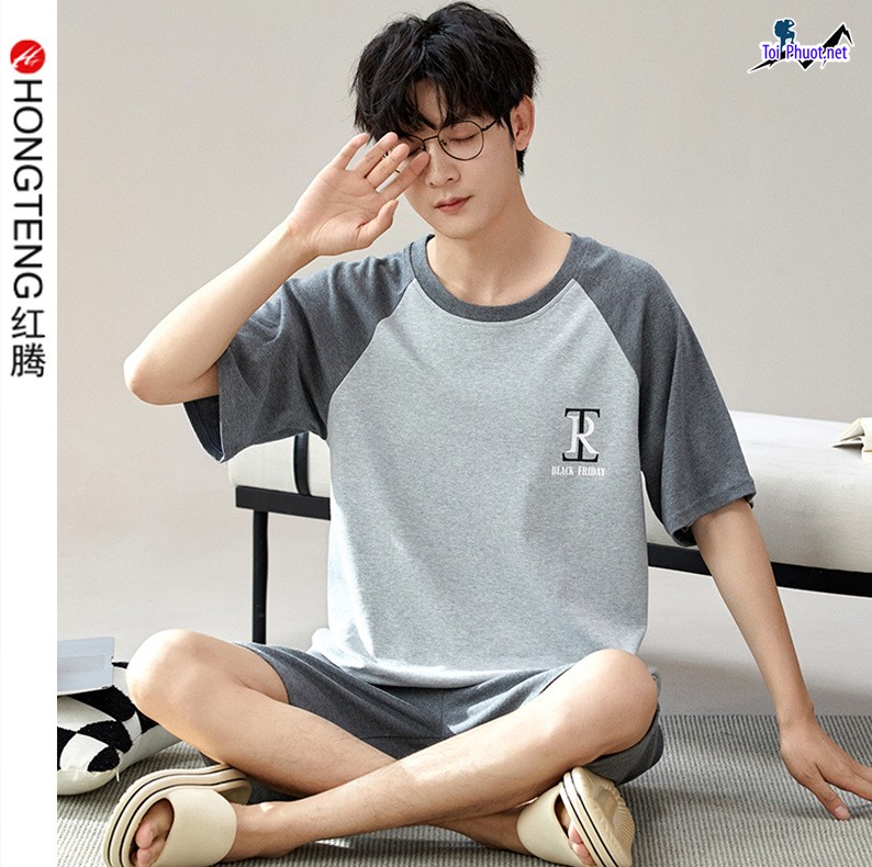 Đồ bộ thun cotton thái lan nam nữ Long Xuyên An Giang form rộng (3)