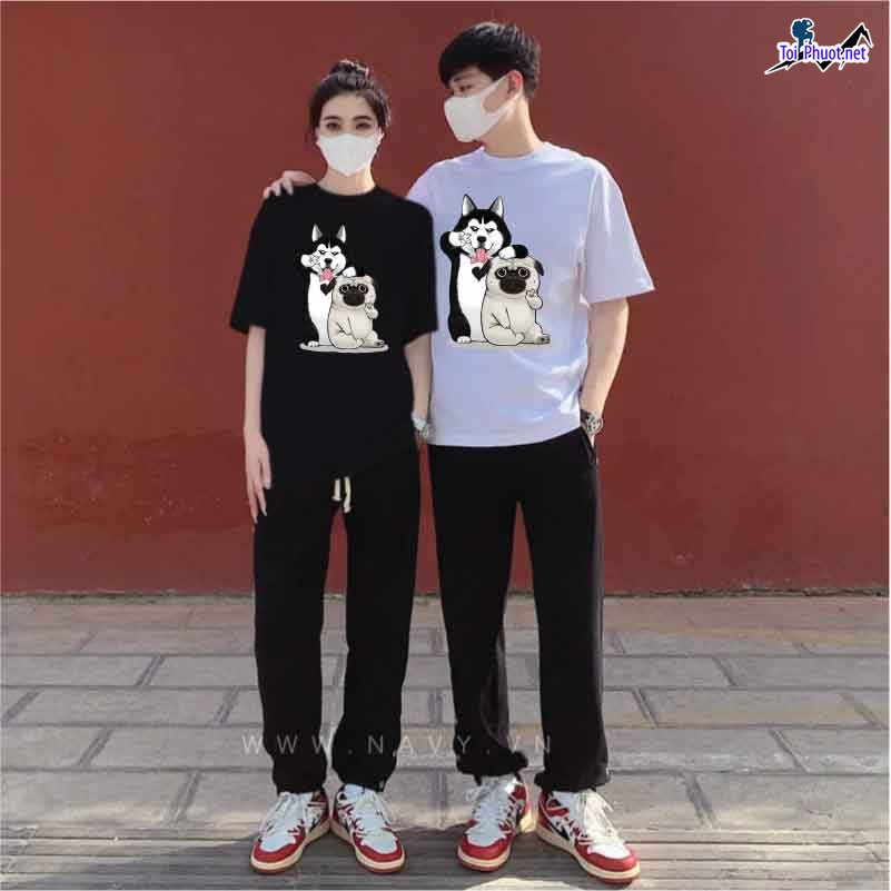 Đồ bộ thun cotton thái lan nam nữ Sài Gòn Hồ Chí Minh form rộng (1)