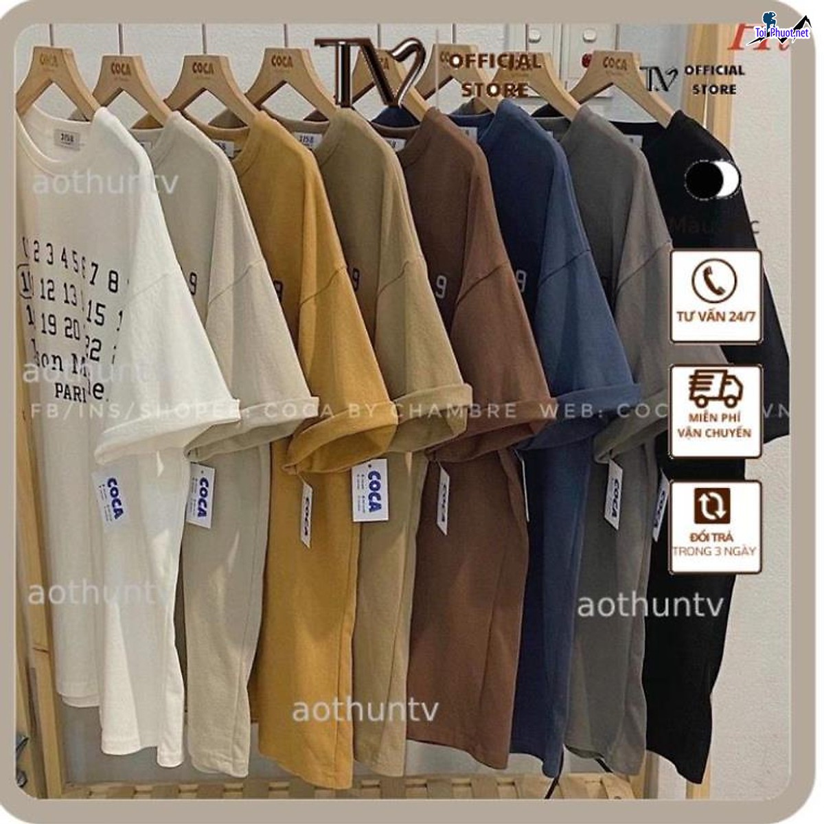 Shop áo thun nam nữ thái lan Sóc Trăng hàng đẹp chất cotton (3)